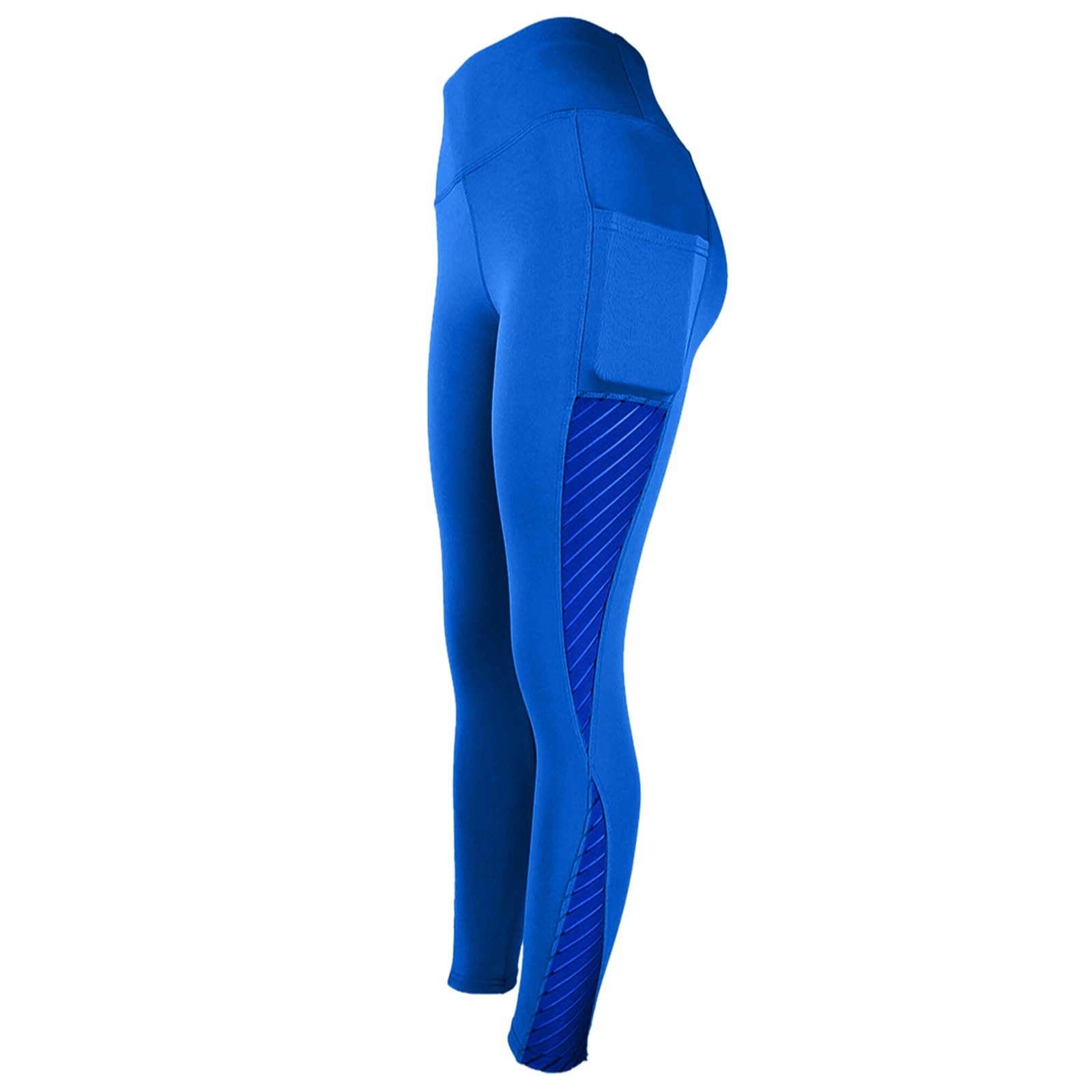 thumbnail image 5 of Pantalones de yoga de cintura alta con bolsillos para mujer: tejido grueso, entrenamiento/running, poliéster, tallas S-XXL, 5 of 8